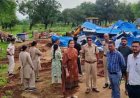 बुलडोजर चलाकर शासकीय घास भूमि से हटाया गया अतिक्रमण