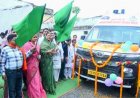 मंत्री लक्ष्मी राजवाड़े ने चांदनी बिहारपुर को दी एम्बुलेंस की सौगात, दिखाई हरी झण्डी