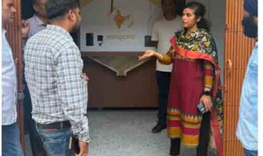 निर्माणाधीन ग्रेन एटीएम का संचालक खाद्य ने किया निरीक्षण
