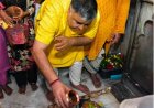 मंत्री राजेश अग्रवाल ने लखनपुर शिव मंदिर में विधि-विधान से किया जलाभिषेक