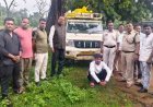रात्रि गश्ती में अवैध सागौन से लदा पिकअप वाहन जब्त