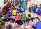 संत ज्ञानेश्वर स्कूल के बच्चों ने बनाई आकर्षक राखियां