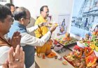 उप मुख्यमंत्री अरुण साव महारुद्राभिषेक में हुए शामिल