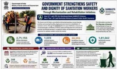 नमस्ते योजना के तहत 2.71 लाख से अधिक PPE किट वितरित, 1.81 लाख सफाई कर्मचारियों को मिला स्वास्थ्य बीमा