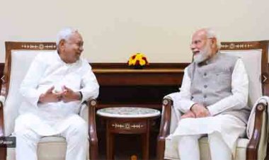 संसद भवन में पीएम मोदी से मिले राज्यसभा सांसद नीतीश कुमार