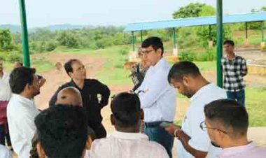 कलेक्टर ने निर्माणाधीन गौ अभयारण्य का किया निरीक्षण