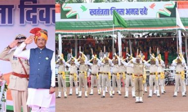  मुख्यमंत्री ने पुलिस परेड ग्राउंड पर किया ध्वजारोहण, परेड की ली सलामी
