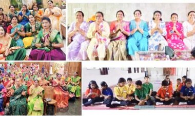 महाराष्ट्र मंडल भवन, संत ज्ञानेश्वर शाला सहित महिला केंद्रों में हुआ सामूहिक पाठ