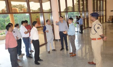 कलेक्टर ने एम्स में दीक्षांत समारोह की तैयारियों का लिया जायजा