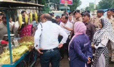 टीम प्रहरी अभियान अंतर्गत  एम्स हॉस्पिटल के सामने ठेलों को हटाकर मुख्य मार्ग को अतिक्रमण से मुक्त करवाया गया
