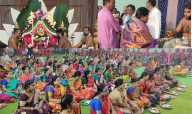 बालाजी मंदिर में कुमकुम पूजा कर मांगा अखंड सौभाग्यवती का वरदान, गूंजे सहस्रनामार्चना के स्वर 