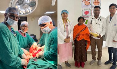 महिला के पेट से निकाला गया 8 किलोग्राम वजनी विशालकाय ट्यूमर