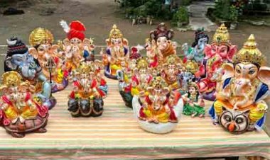 आस्था के साथ पर्यावरण संरक्षण का संदेश दे रही बंदियों की गणेश प्रतिमाएं