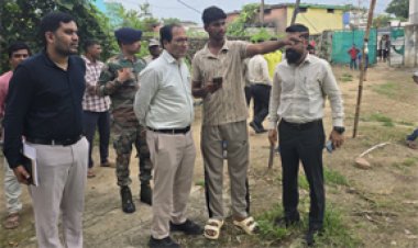 कलेक्टर ने डीसीएस गिरदावरी सर्वे का किया स्थल निरीक्षण