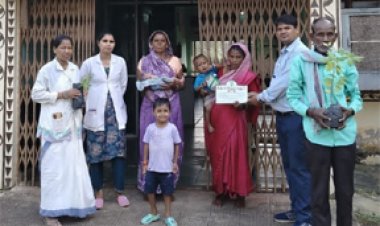 प्रोजेक्ट ग्रीन पालना : पर्यावरण संरक्षण का संदेश, प्रसूता माताओं को हरियाली की भेंट