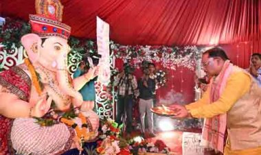 मुख्यमंत्री निवास में विराजे भगवान गणेश
