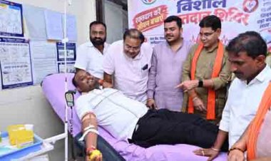 सेवा संकल्प अभियान- बलौदाबाजार-भाटापारा में वृहद रक्तदान शिविर का आयोजन