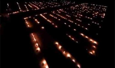 सांकरदाहरा में सेवा संकल्प अभियान के तहत 7 हजार से अधिक दीप प्रज्वलित