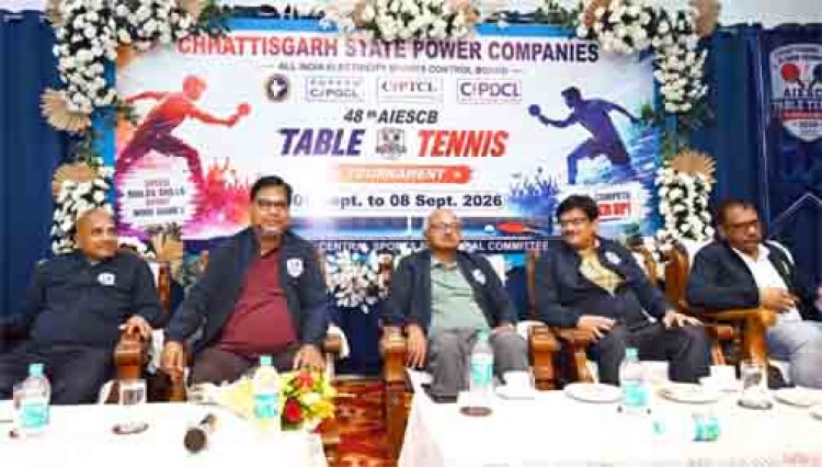 ऊर्जा कंपनी के खिलाड़ियों का टेबल टेनिस संगम