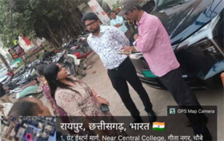 सड़क पर कब्जा करने, अवैध विज्ञापन बोर्ड पर  73 हजार का ई जुर्माना