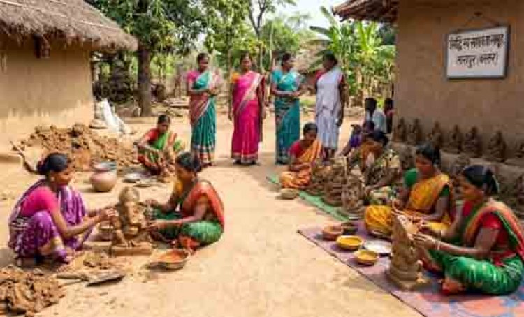 गणेशोत्सव में बस्तर की महिलाओं का कमाल