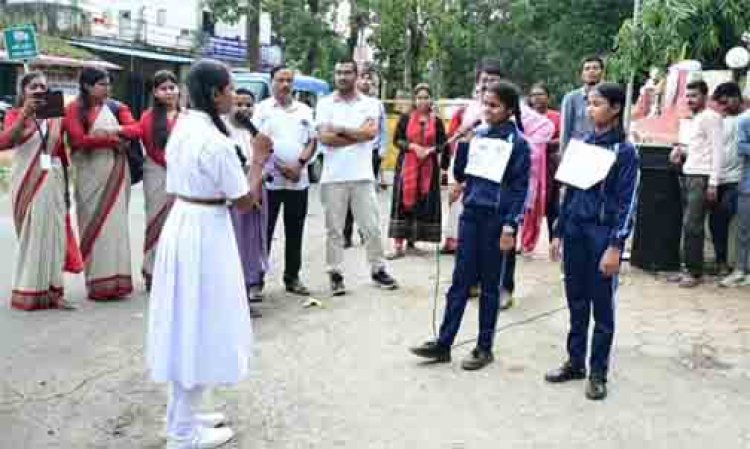 सेवा संकल्प अभियान में बच्चों की रचनात्मक अभिव्यक्ति से गूंजा विकसित भारत का संदेश