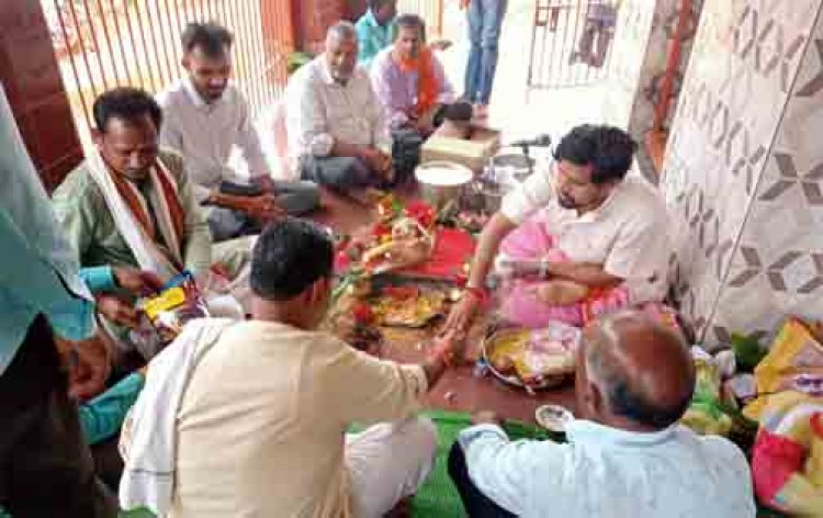 परम्परागत रूप से खेती - किसानी का काम बंद कर मनाया मंगल त्यौहार