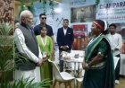 प्रधानमंत्री नरेन्द्र मोदी ने छत्तीसगढ़ के स्टाल की सराहना की