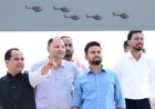 राजधानी के आसमान में गूंजा भारतीय वायुसेना के ‘सारंग’ हेलीकॉप्टरों का गर्जन, रोमांचित हुए रायपुरवासी