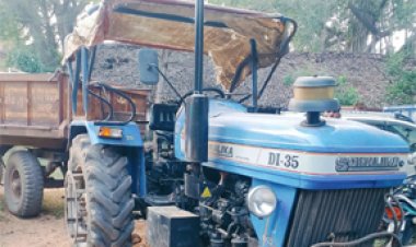 अवैध रेत परिवहन पर खनिज विभाग की बड़ी कार्रवाई, 4 ट्रैक्टर जब्त