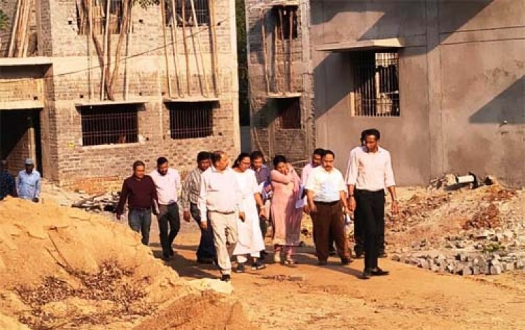 लोक निर्माण विभाग के सचिव ने निर्माणाधीन संयुक्त जिला कार्यालय भवन और पीडब्लूडी आवासीय परिसर का किया निरीक्षण